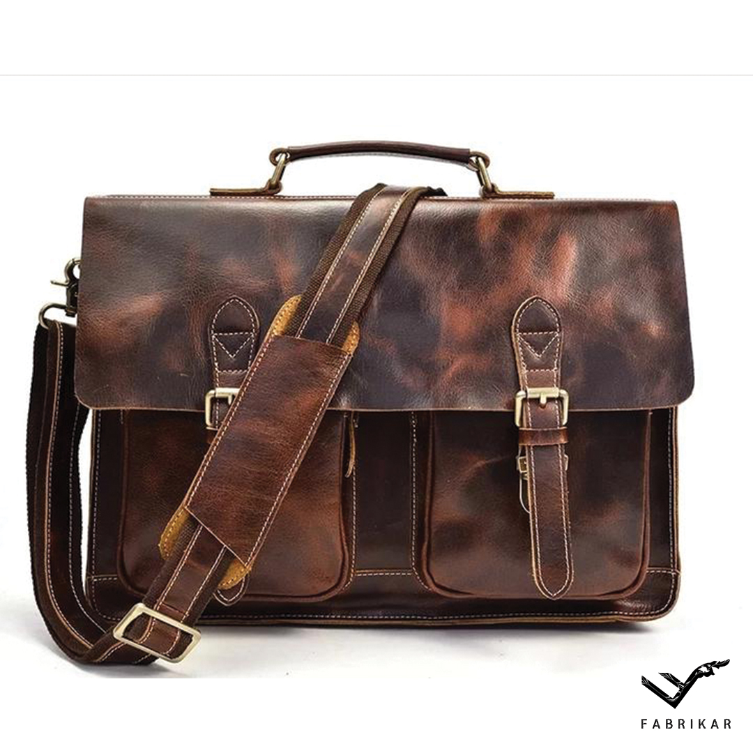 RETRO BAG - Two-toned Brown
